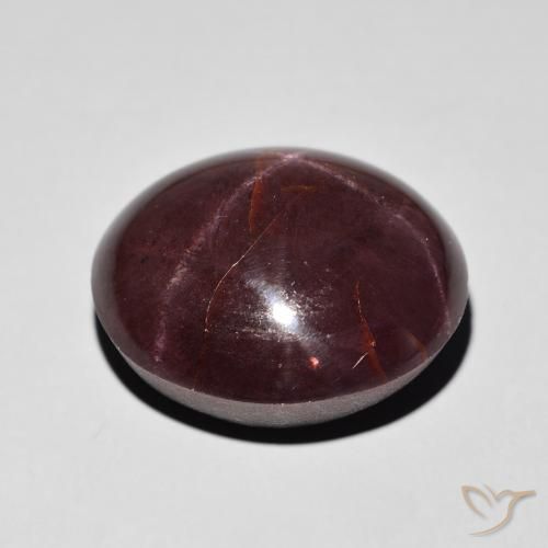 Star Garnet Gemstone in 18.3 x 16.6 mm Size for Sale, Star Garnet Stone in Mahogany Red Color