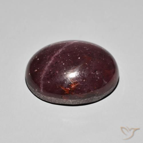 Star Garnet Gemstone in 21.3 x 17.4 mm Size for Sale, Star Garnet Stone in Mahogany Red Color