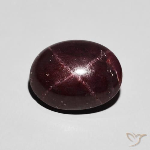 6.48ct Natural Dark Red Star Garnet, Oval, Opaque
