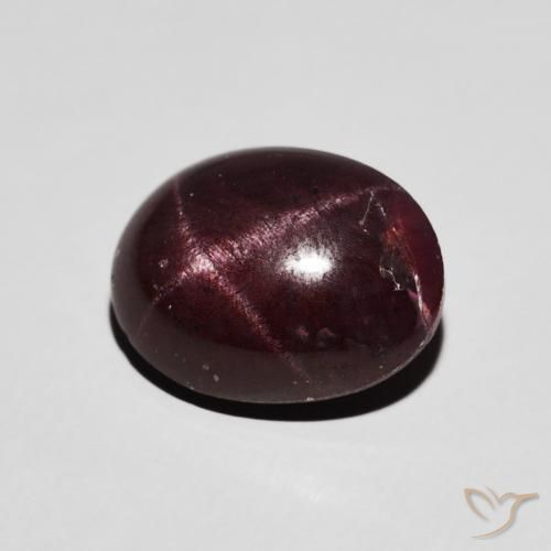 6.48 ct Red Star Garnet Stone, Natural Star Garnet in Oval Cabochon Shape for Sale