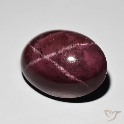 47.43 ct Red Star Garnet Stone, Natural Star Garnet in Oval Cabochon Shape for Sale