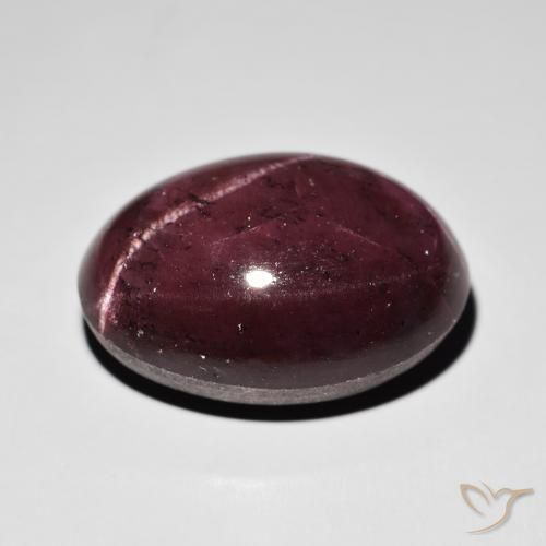 Star Garnet Gemstone in 22.7 x 17 mm Size for Sale, Star Garnet Stone in Mahogany Red Color
