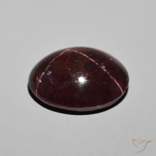 Star Garnet Gemstone in 17.4 x 14.5 mm Size for Sale, Star Garnet Stone in Dark Red Color