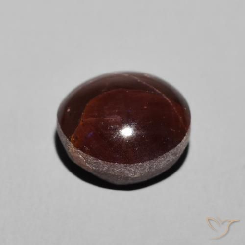 Star Garnet Gemstone in 9.5 mm (calibrated) Size for Sale, Star Garnet Stone in Dark Red Color