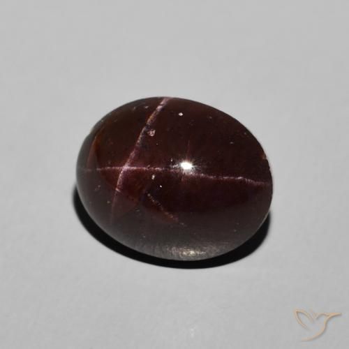 6.48 ct Red Star Garnet Stone, Natural Star Garnet in Oval Cabochon Shape for Sale