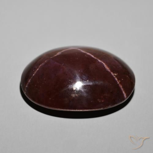 Star Garnet Gemstone in 27.5 x 22.2 mm Size for Sale, Star Garnet Stone in Mahogany Red Color
