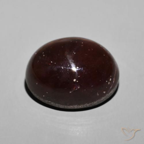 Star Garnet Gemstone in 17.4 x 14.1 mm Size for Sale, Star Garnet Stone in Dark Red Color
