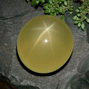 114.5ct Oval Cabochon Lemon Star Lemon Quartz for sale thumb image of 114.5ct Oval Cabochon Lemon Star Lemon Quartz (ID: 492849)