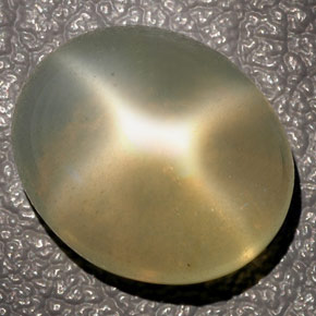 10.27 ct Cream Star Moonstone Stone, Natural Star Moonstone in Oval Cabochon Shape for Sale