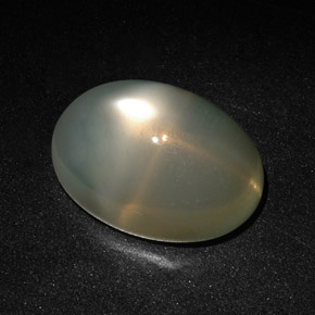 27.77 ct Cream Star Moonstone Gemstone, Star Moonstone Gem in Oval Cabochon Shape for Sale.