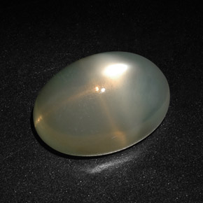 27.77 ct Cream Star Moonstone Stone, Natural Star Moonstone in Oval Cabochon Shape for Sale