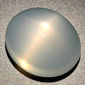13.17 ct Cream Star Moonstone Stone, Natural Star Moonstone in Oval Cabochon Shape for Sale