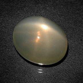 12.93 ct Green Star Moonstone Gemstone, Star Moonstone Gem in Oval Cabochon Shape for Sale.