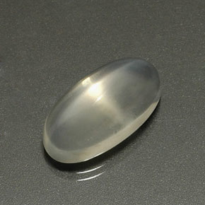 5.27 ct White Star Moonstone Stone, Natural Star Moonstone in Oval Cabochon Shape for Sale