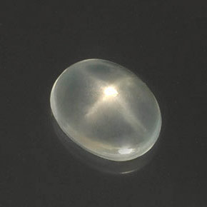 2.93 ct White Star Moonstone Stone, Natural Star Moonstone in Oval Cabochon Shape for Sale