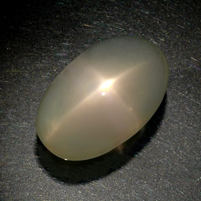 Star Moonstone Gemstone in 23.4 x 14.7 mm Size for Sale, Star Moonstone Stone in Cream Color