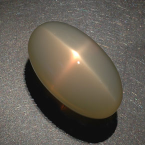 41.03 ct Cream Star Moonstone Gemstone, Star Moonstone Gem in Oval Cabochon Shape for Sale.