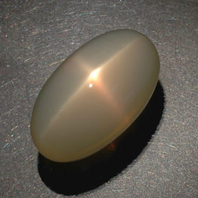 41.03 ct Cream Star Moonstone Stone, Natural Star Moonstone in Oval Cabochon Shape for Sale