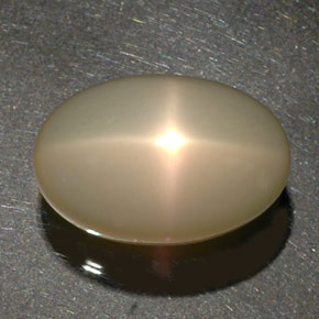 34.17 ct Cream Star Moonstone Stone, Natural Star Moonstone in Oval Cabochon Shape for Sale