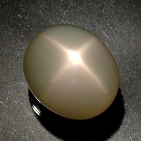 51.60 ct Cream Star Moonstone Gemstone, Star Moonstone Gem in Oval Cabochon Shape for Sale.
