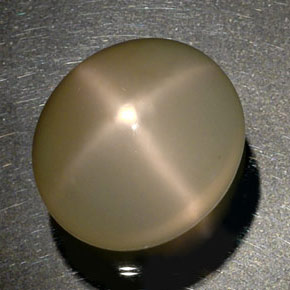 Star Moonstone Gemstone in 20.7 x 18.3 mm Size for Sale, Star Moonstone Stone in Cream Color