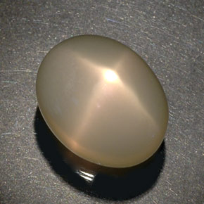29.22 ct Cream Star Moonstone Gemstone, Star Moonstone Gem in Oval Cabochon Shape for Sale.