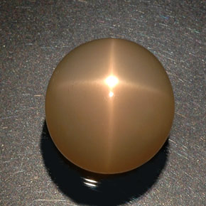 26.52 ct Orange Star Moonstone Gemstone, Star Moonstone Gem in Oval Cabochon Shape for Sale.