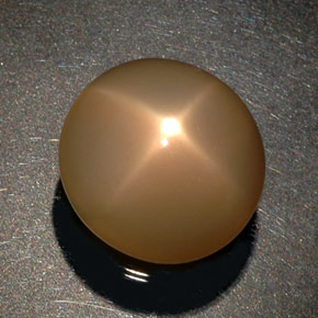26.52 ct Orange Star Moonstone Stone, Natural Star Moonstone in Oval Cabochon Shape for Sale
