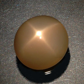 Star Moonstone Gemstone in 17.9 x 17.1 mm Size for Sale, Star Moonstone Stone in Cream Peach Color