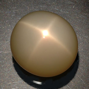 87.90 ct Cream Star Moonstone Gemstone, Star Moonstone Gem in Oval Cabochon Shape for Sale.