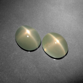 Star Moonstone Gemstone in 11 x 9 mm (calibrated) Size for Sale, Star Moonstone Stone in Light Green Color