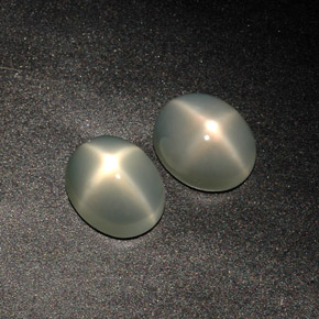8.47 ct Green Star Moonstone Stone, Natural Star Moonstone in Oval Cabochon Shape for Sale