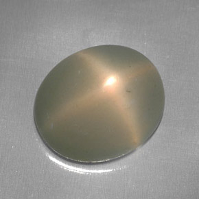 5.95 ct Cream Star Moonstone Stone, Natural Star Moonstone in Oval Cabochon Shape for Sale