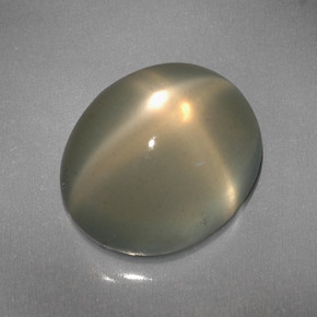 6.08 ct Cream Star Moonstone Gemstone, Star Moonstone Gem in Oval Cabochon Shape for Sale.