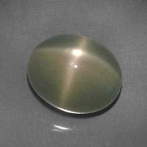 4.80 ct Green Star Moonstone Stone, Natural Star Moonstone in Oval Cabochon Shape for Sale
