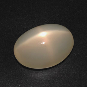 16.55 ct Cream Star Moonstone Gemstone, Star Moonstone Gem in Oval Cabochon Shape for Sale.