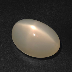 16.55 ct Cream Star Moonstone Stone, Natural Star Moonstone in Oval Cabochon Shape for Sale
