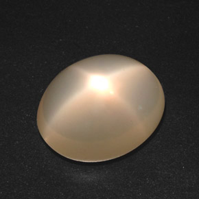 Star Moonstone Gemstone in 17.2 x 13.7 mm Size for Sale, Star Moonstone Stone in Orange Cream Color