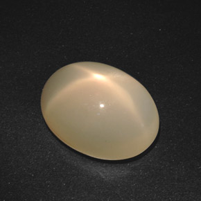 16.79 ct Cream Star Moonstone Gemstone, Star Moonstone Gem in Oval Cabochon Shape for Sale.