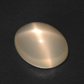 17.40 ct Cream Star Moonstone Gemstone, Star Moonstone Gem in Oval Cabochon Shape for Sale.