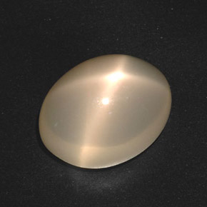 17.40 ct Cream Star Moonstone Stone, Natural Star Moonstone in Oval Cabochon Shape for Sale