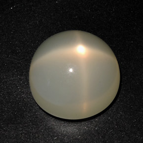 Star Moonstone Gemstone in 14 mm (calibrated) Size for Sale, Star Moonstone Stone in Orange Cream Color