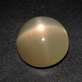 11.49 ct Cream Star Moonstone Gemstone, Star Moonstone Gem in Round Cabochon Shape for Sale.
