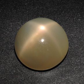 11.49 ct Cream Star Moonstone Stone, Natural Star Moonstone in Round Cabochon Shape for Sale