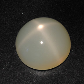 11.31 ct Cream Star Moonstone Gemstone, Star Moonstone Gem in Round Cabochon Shape for Sale.
