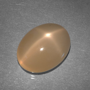 7.86 ct Orange Star Moonstone Stone, Natural Star Moonstone in Oval Cabochon Shape for Sale