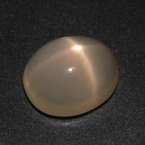 10.21 ct Cream Star Moonstone Gemstone, Star Moonstone Gem in Oval Cabochon Shape for Sale.