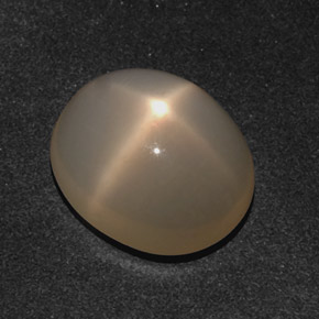 10.21 ct Cream Star Moonstone Stone, Natural Star Moonstone in Oval Cabochon Shape for Sale