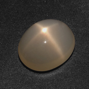 Star Moonstone Gemstone in 15.3 x 13 mm Size for Sale, Star Moonstone Stone in Orange Cream Color