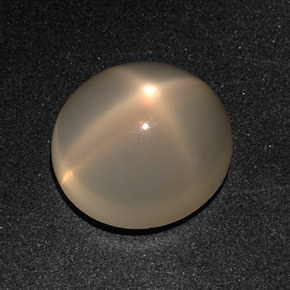 11.20 ct Cream Star Moonstone Gemstone, Star Moonstone Gem in Oval Cabochon Shape for Sale.